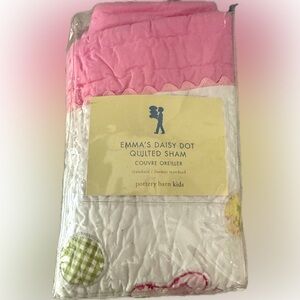 Pottery Barn quilted pillow sham Emma’s Daisy Dot
